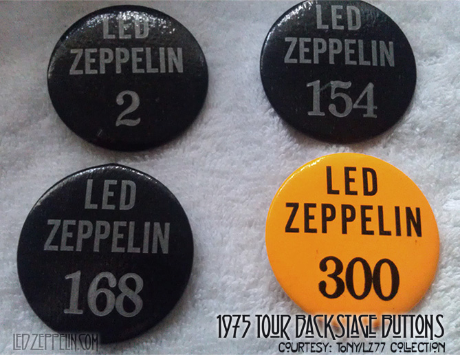 1975 Tour Backstage Buttons