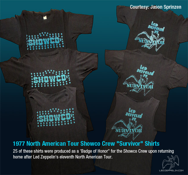 1977 Tour - Showco Survivor t-shirt