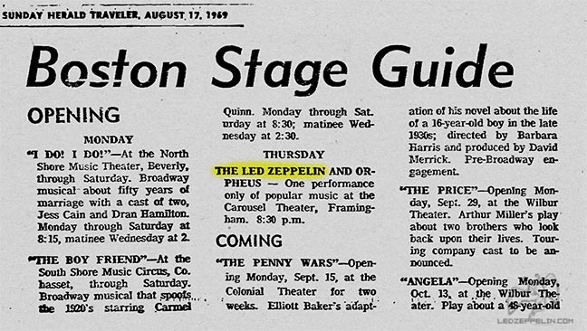 Carousel Theatre ad - Aug. 21, 1969