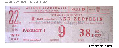 Vienna 6.26.80 ticket