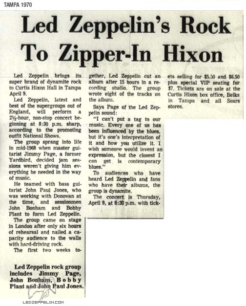 Tampa 1970 - press