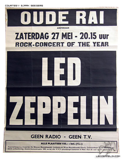 Amsterdam 1972 concert poster