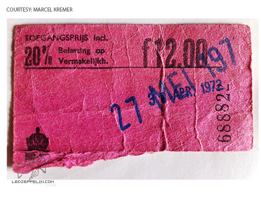 Amsterdam 1972 ticket