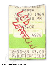 Flushing Meadow 8.30.69 ticket
