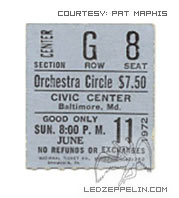 Baltimore 1972 (ticket)