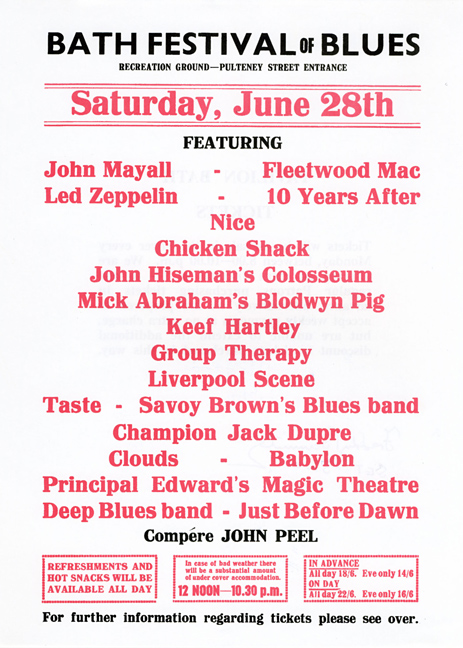 Bath Fest. '69 flyer