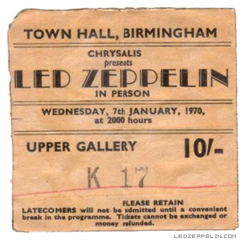 Birmingham '70 ticket