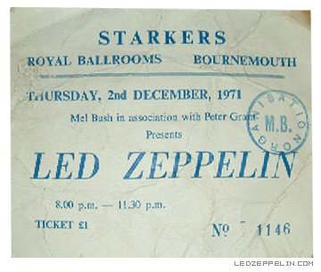 Bournemouth '71 ticket
