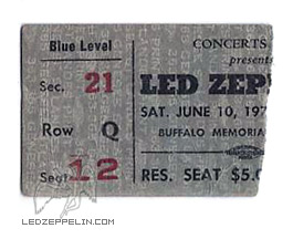 Buffalo 1972 ticket