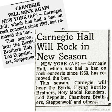 Carnegie Hall 1969 (press)