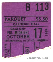 Carnegie Hall '69 ticket (2)