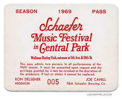 LED ZEPPELIN/ Live at Central Park 1969
