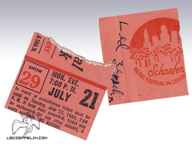 Central Park '69 ticket