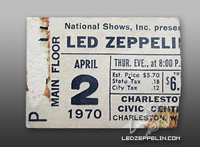 Charleston 1970 ticket