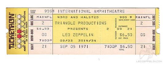 Chicago 1971 ticket