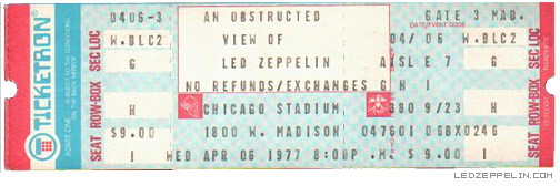 Chicago '77 ticket