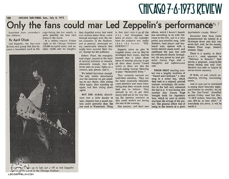 Chicago 7-6-73 review