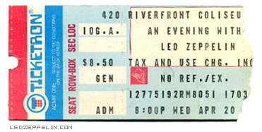 Cincinnati '77 ticket