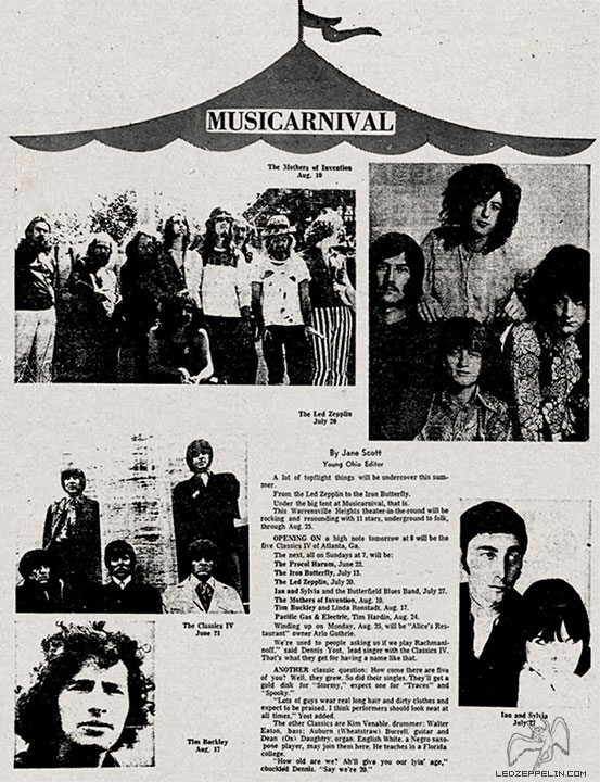 Cleveland (Musicarnival) July 1969 ad