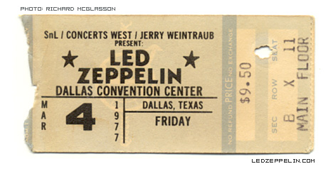 Dallas '77 ticket