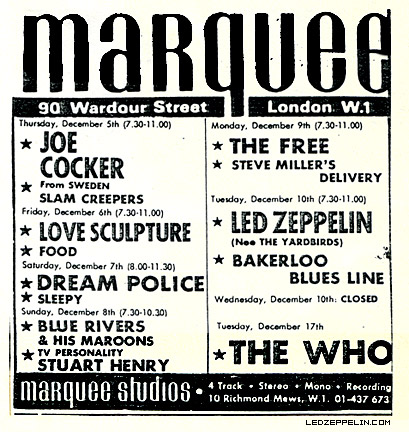 Marquee 12.10.68 ad