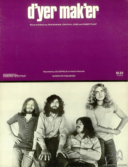 D'yer Mak'er - Sheet Music (1973)