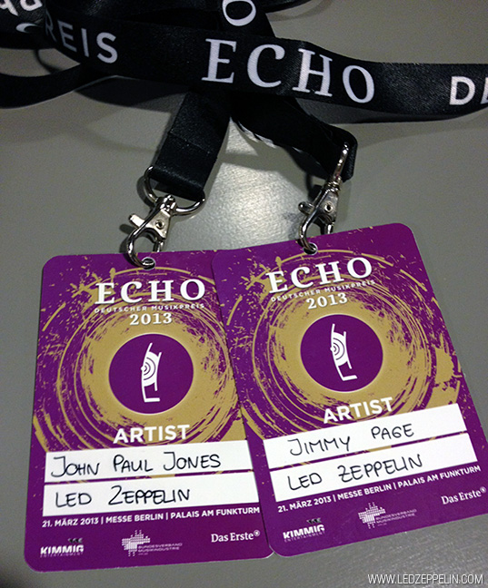 Echo Awards 2013 - JP - JPJ Passes