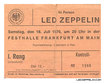 Frankfurt '70 ticket