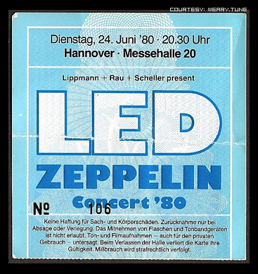 Hanover 1980 ticket