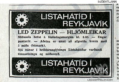 Reykjavik - Iceland 1970 ad