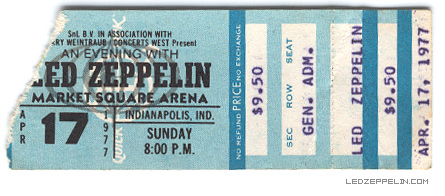 Indianapolis '77 ticket