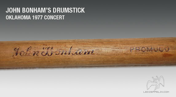 John Bonham's Drumstick - Oklahoma 1977
