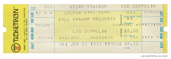 Kezar '73 ticket