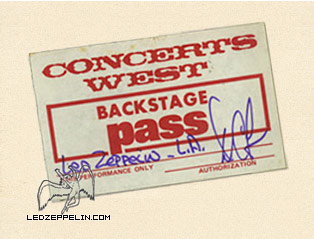 L.A. 1972 Backstage Pass