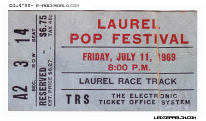 Laurel Pop Fest. '69 ticket