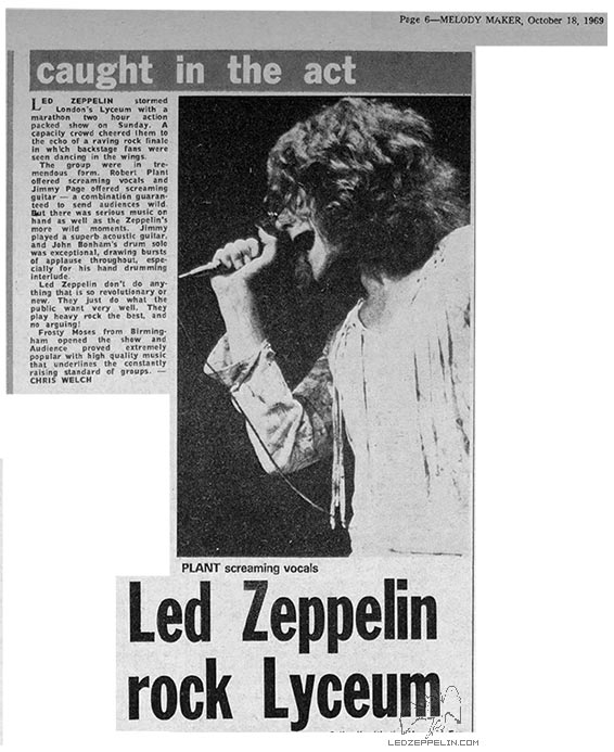 London Lyceum 1969 - review