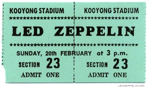 Melbourne '72 ticket
