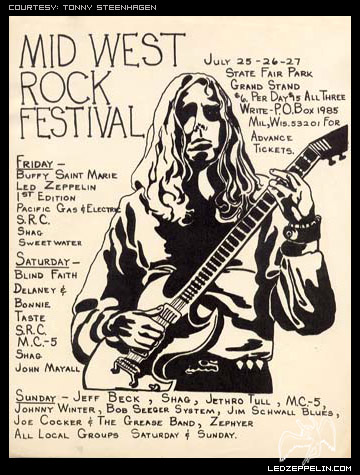 Mid-West Rock Fest '69 flyer