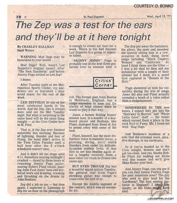 Minneapolis 1977 - press