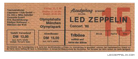 Munich '80 ticket