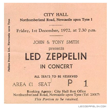 Newcastle '72 ticket