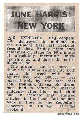 Fillmore East 1969 press