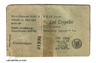 Nuremburg 1973 ticket