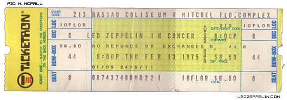 NY '75 Ticket