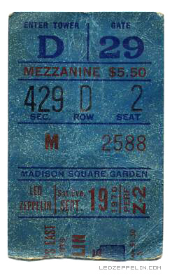NY '70 ticket