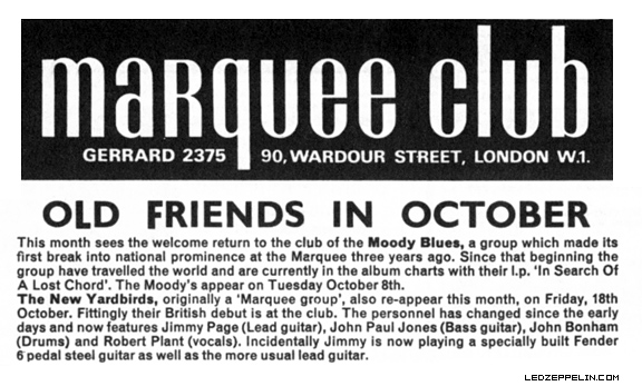 Marquee '68 flyer
