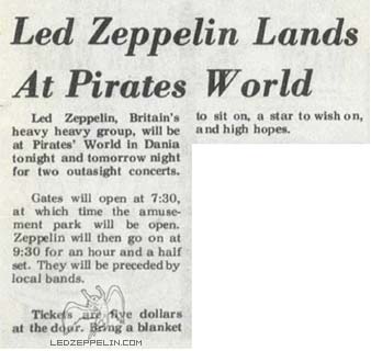 Pirate's World (Miami) 1969 press