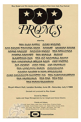 Royal Albert Hall 1969 - handbill