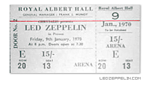 Royal Albert Hall '70 ticket