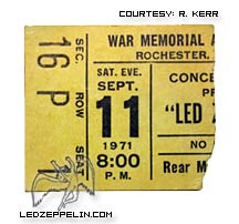 Rochester 1971 - ticket
